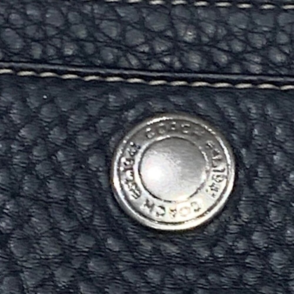 COACH Black Leather Zip Close Wristlet Wallet - Picture 3 of 9